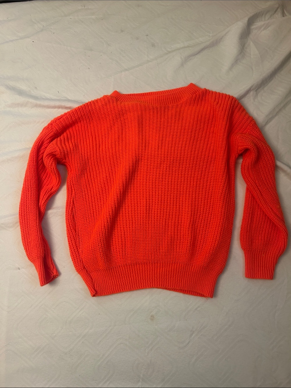 Bright Orange Women's Knit Sweater
